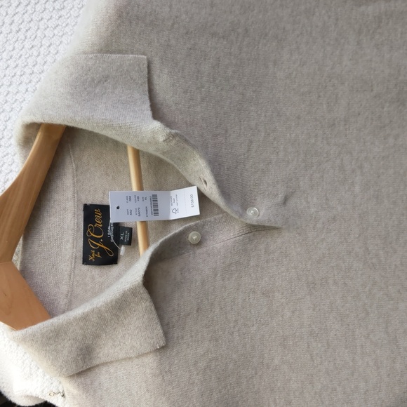 J Crew NEW 100% Cashmere Collared Sweater Mens XLarge New w Tags - Picture 3 of 17
